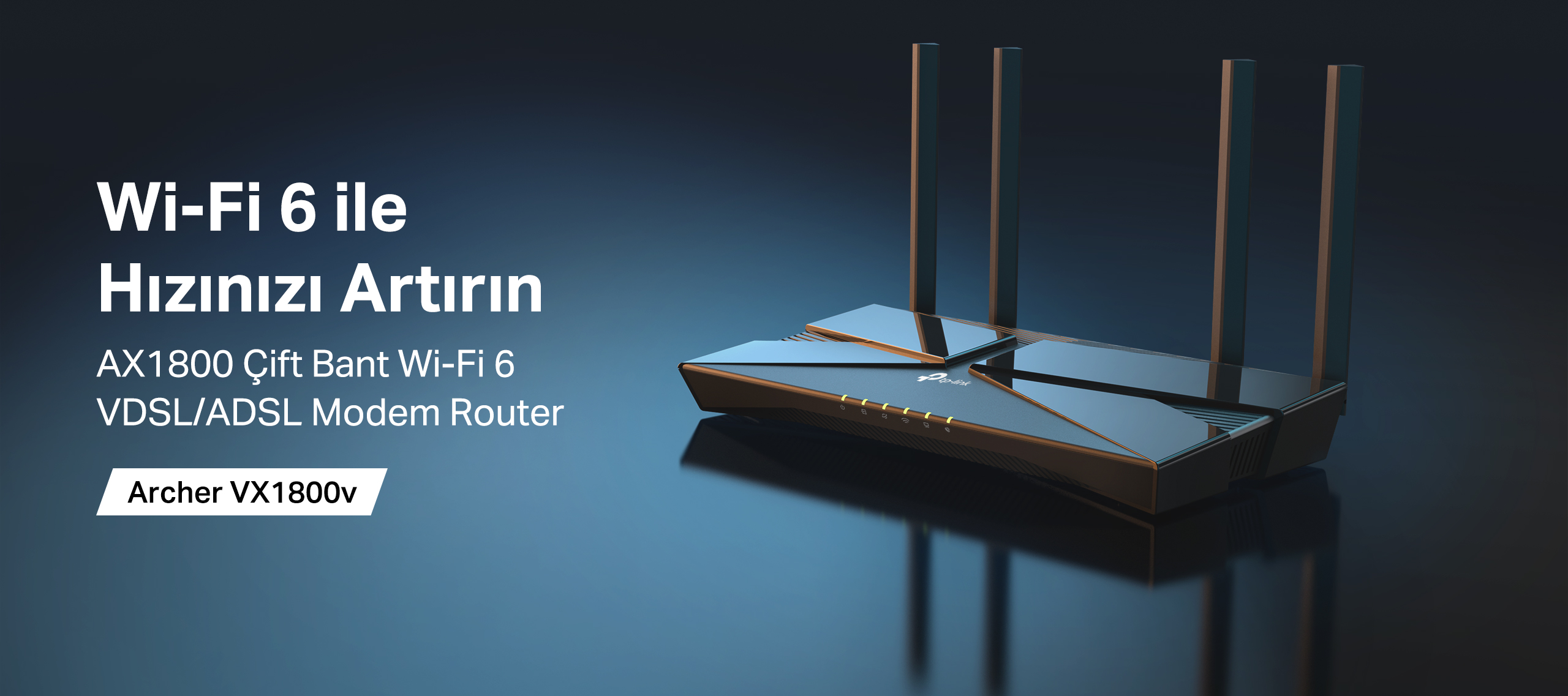 TP-LINK ARCHER VX1800V AX1800Mbps DUAL BAND WI-FI 6 VDSL/ADSL KABLOSUZ ...