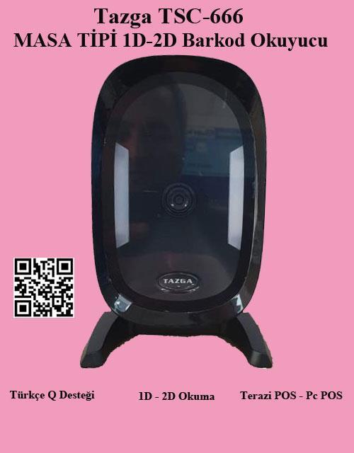 Tazga Tsc 666 2d Masa Tipi Barkod Okuyucu Tekizmir Com