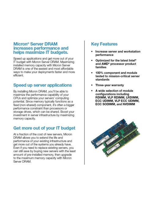 MICRON 8GB 3200MHZ DDR4 ECC UDIMM SERVER RAM MTA9ASF1G72AZ-3G2 T40 T140 ...